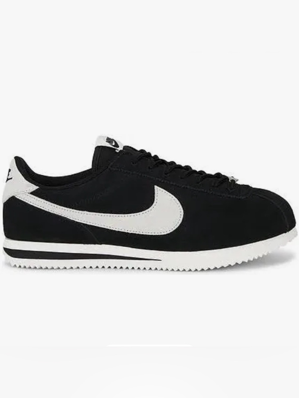 Nike | Women’s Black/White Leather Low-Top Lace Up Cortez Sneakers Shoes Size 7